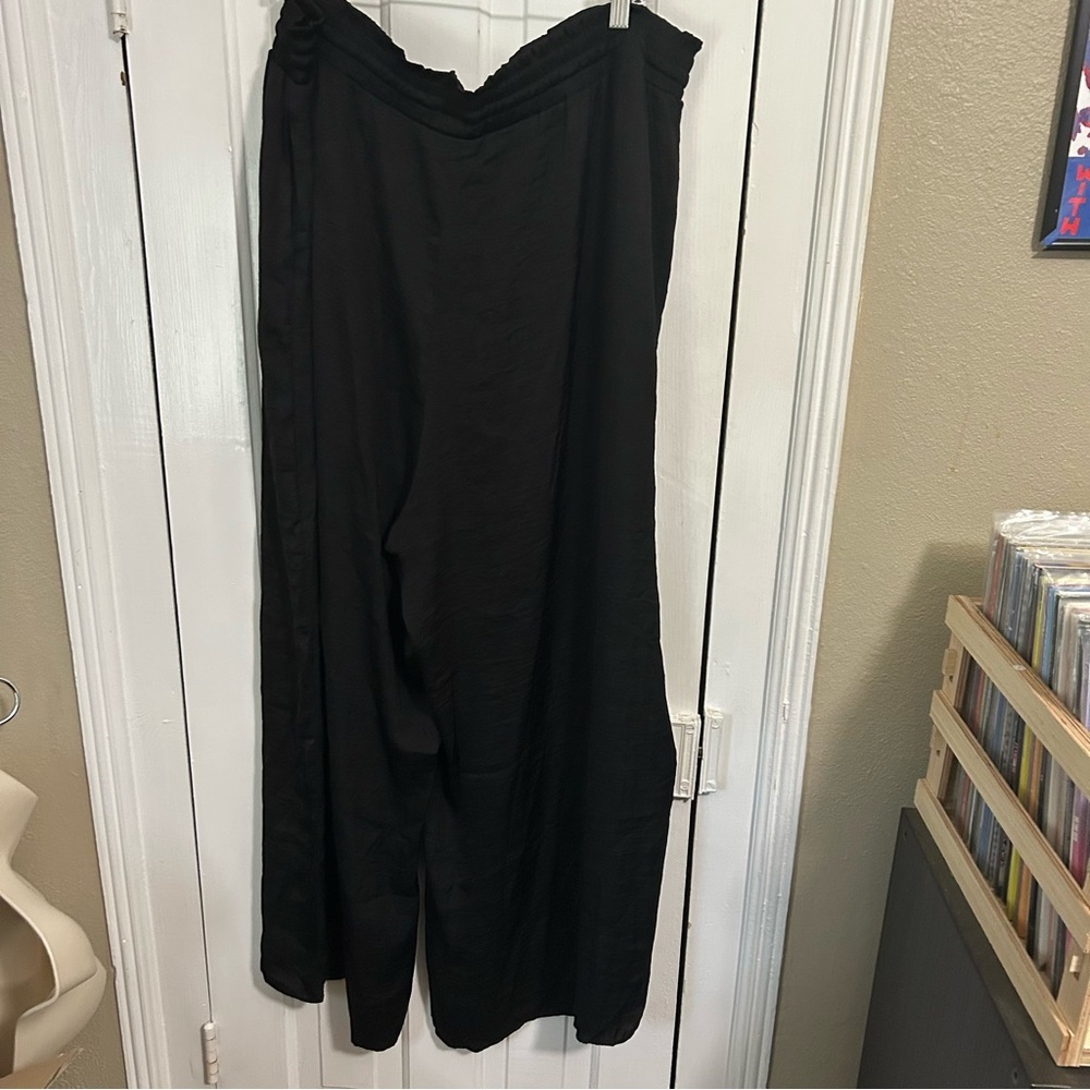 Summersalt The Silky Luxe Palazzo Pants with Ties Black Plus Size 2X 2XL J2 - Picture 3 of 7